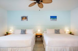 A room at an adults-only hotel near some of the best pizza spots in Key West.