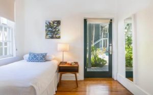A Key West hotel guestroom to relax in after celebrating New Year's Eve.